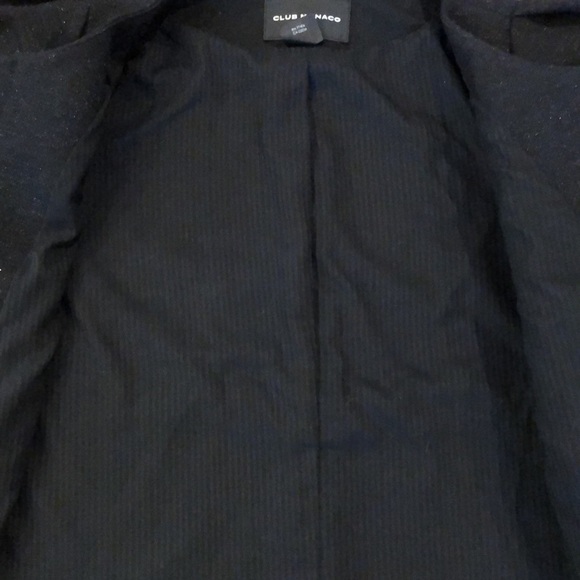 Club Monaco Black Cropped Shimmer Blazer 2 - Picture 7 of 9